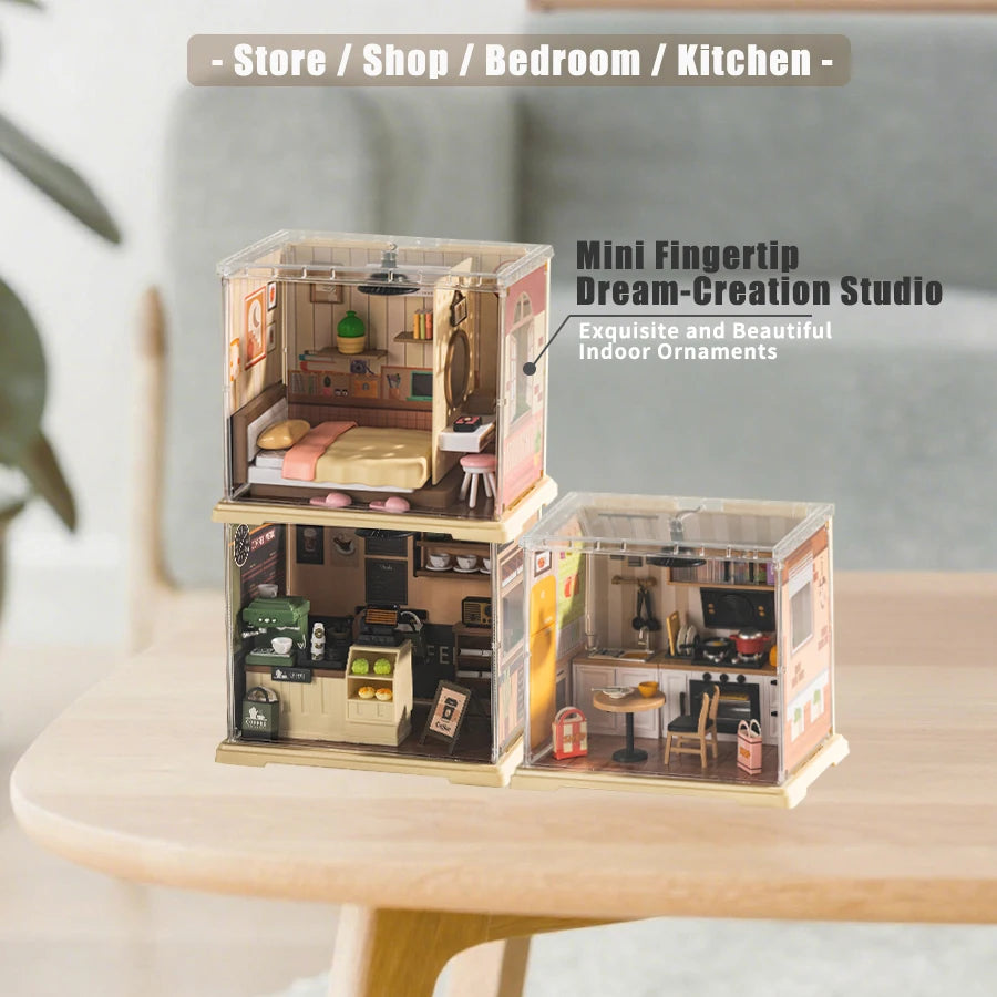 DIY Miniature House Kit - 3D Puzzle Assembly with Exquisite Furniture Decor, Ideal Birthday & Christmas Gift
