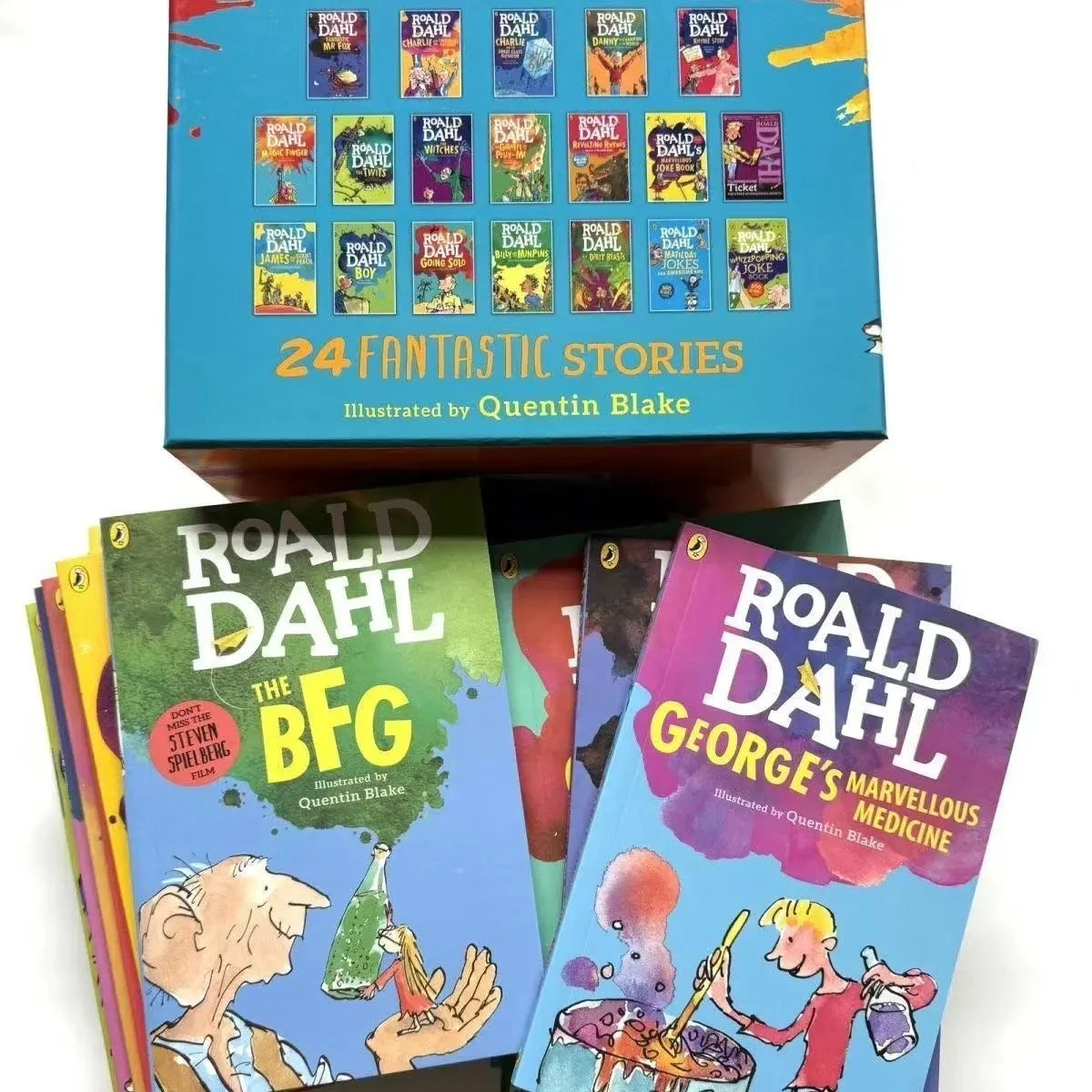 Roald Dahl Complete Set of Roald Dahl Chapters Novels Original English Version 24 Books Children's Literature