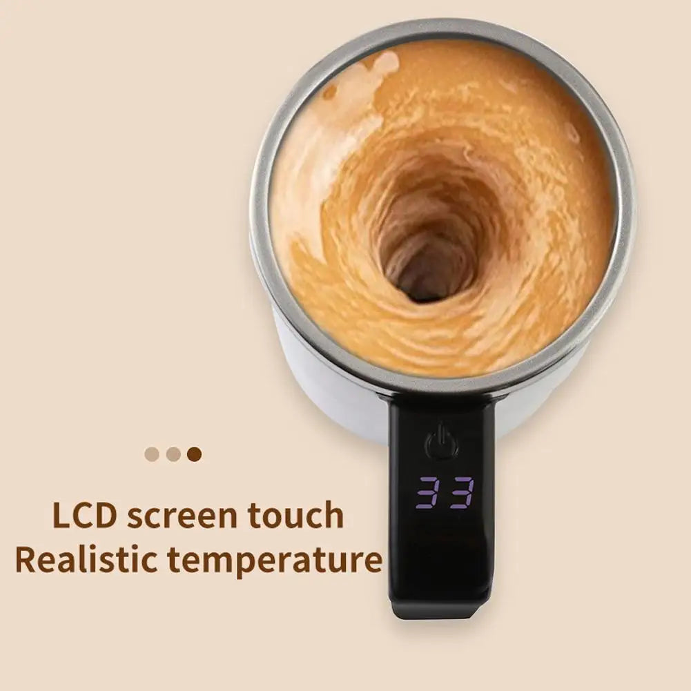 New Smart Temperature-measuring Portable Magnetic Automatic Stirring Cup Electric Coffee Cup For Sports Fitness Milkshake Cup