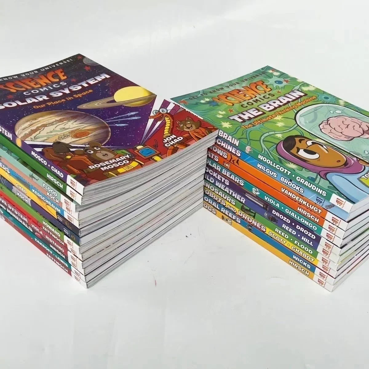 28 Books/Set Science Comics Children's Exploration Cognitive Nature Popular Science English Picture Story Book