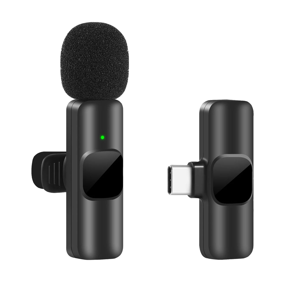 k60 New Wireless Lavalier Microphone Portable Audio Video Recording Mini Mic for Android Live Broadcast Gaming Phone Mic