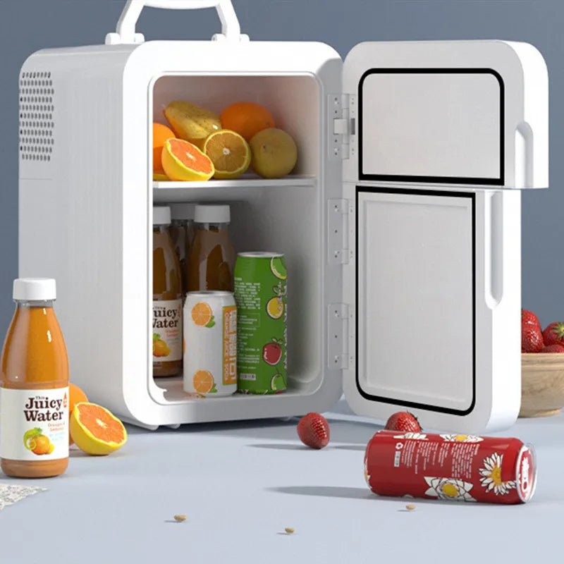20-Liter Mini Mini Refrigerator Household Student Cosmetics Car Home Dual-Use Refrigeration Portable Digital Display Compressor