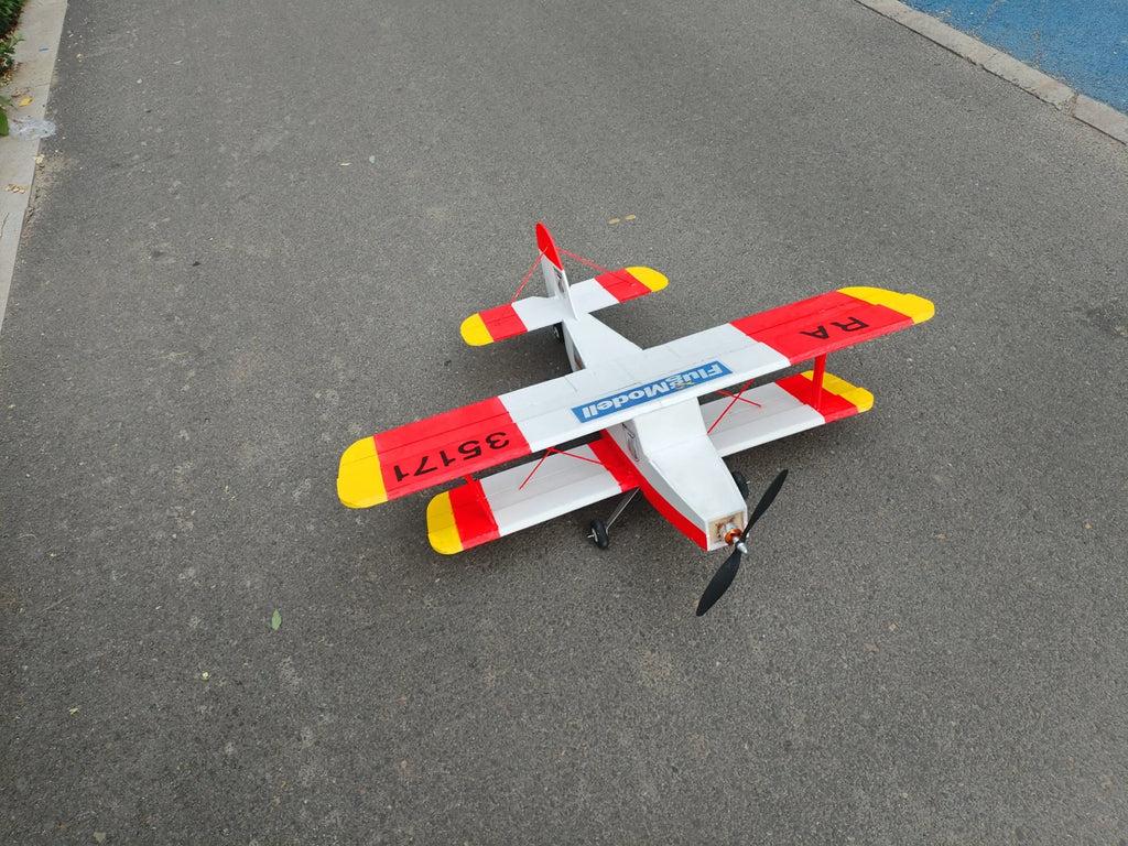 Rc  Short Take-Off And Landing Jungle Biplane 1000mm Wingspan Electric Pp Plate Fixed-Wing Remote-Controlled Model Aircraft