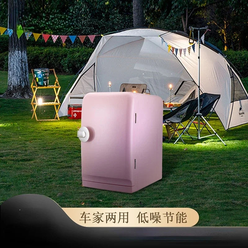 Refrigerator Small Dormitory Household Mini Car Fridge Mini Refrigerator Dual Use in Car and Home Cosmetics Refrigeration