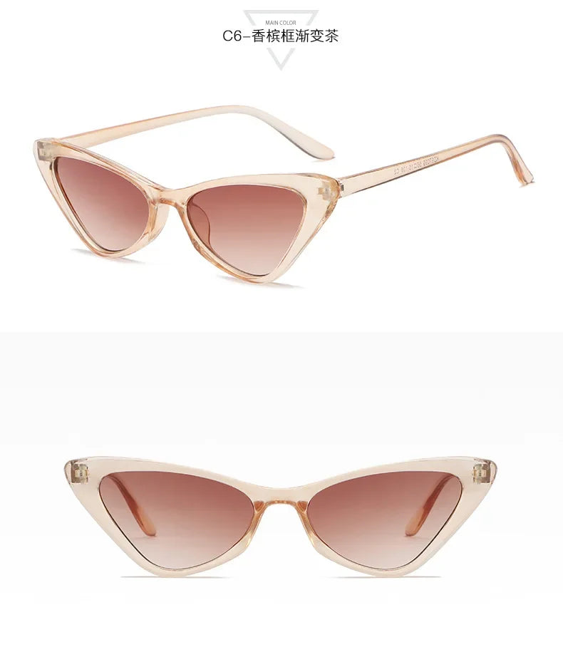 Womens Trendy Cat Eye Sunglasses Men Outdoor Retro Fashion Sun Glasses Goggles Unisex Resin UV400 Protection Sports Sun Shades