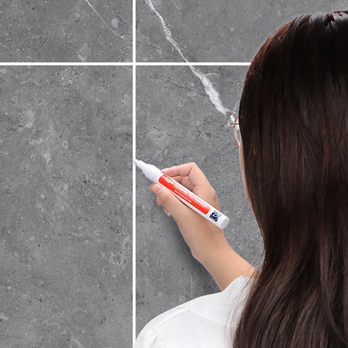 12pcs Grout Pen White Tile Paint Marker: Waterproof Grout Paint, Tile Grout Colorant and Sealer Pen - Beige, Narrow 5mm Tip