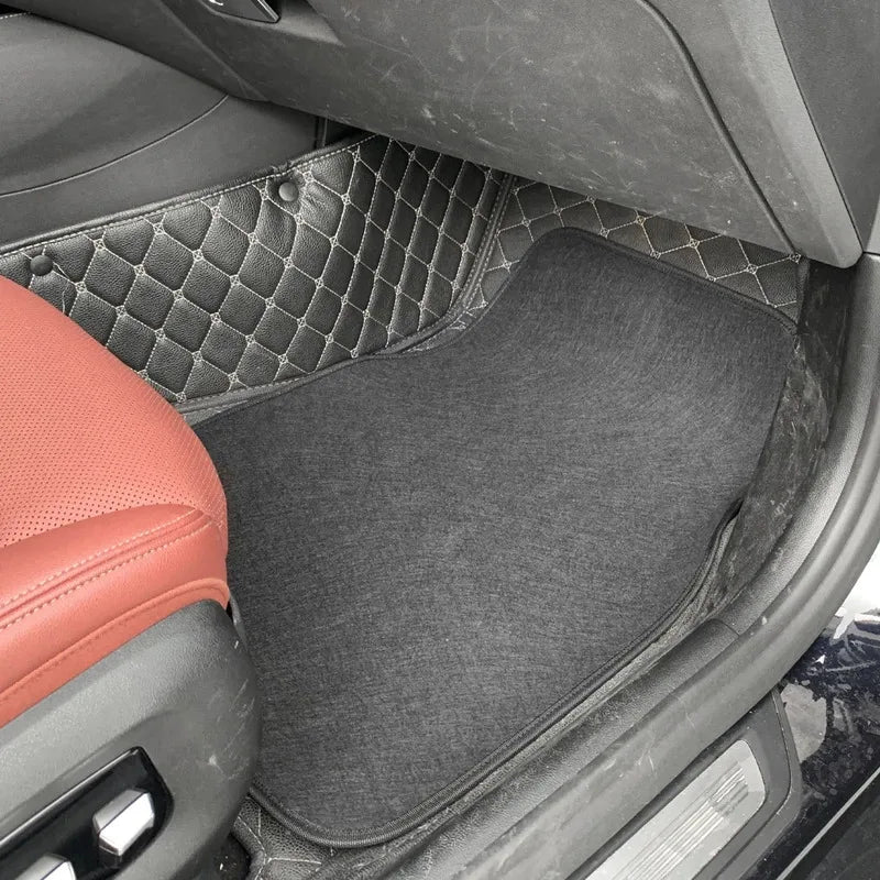 Universal Car Floor Mat Front & Rear Automotive Carpet Floor Mats For Auto SUV Sedans Vans Accessories Dirt and wear-resistant - Free Items Weekend 50% off)