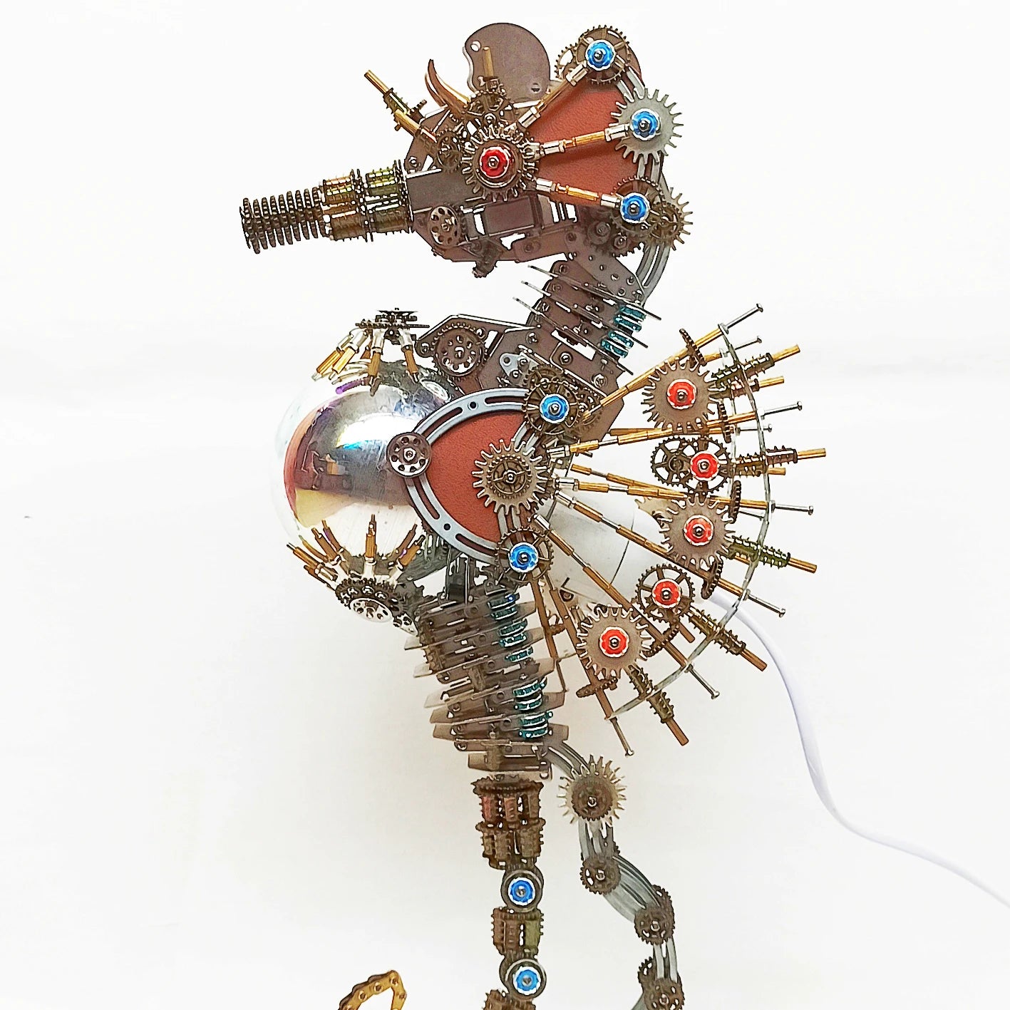 3d Puzzle Mechanical Seahorse Metal Model Kit Steampunk Seahorse Toys DIY Assembly Kits Children Adults (2100PCS)