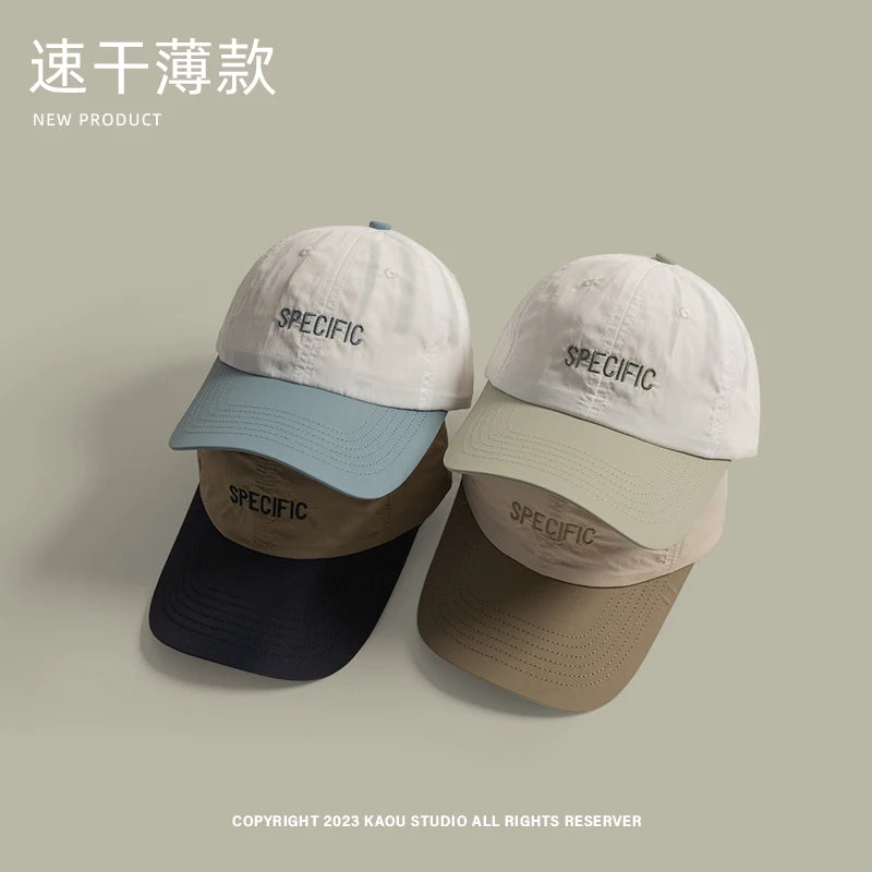 Sun-Poof Peaked Cap Men's Spring and Summer Thin Contrast Color Baseball Cap Female Hip Hop Fashion Sun Hat