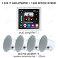 Smart Home Touch Screen 4 Inch Android 11 bluetooth audio in Wall Amplifier Alexa Voice Control Background Music Ceiling Speaker
