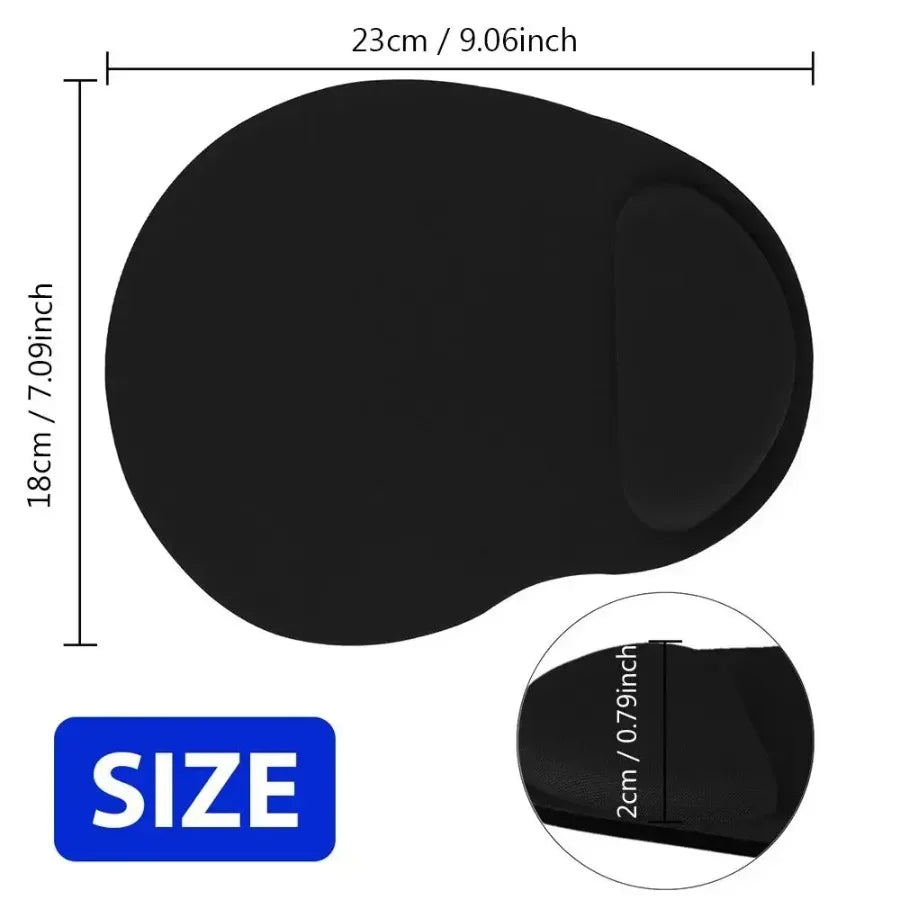 Ergonomic mouse pad with wrist rest, comfortable wrist support, non-slip mouse pad, wrist cushion, soft and comfortable
