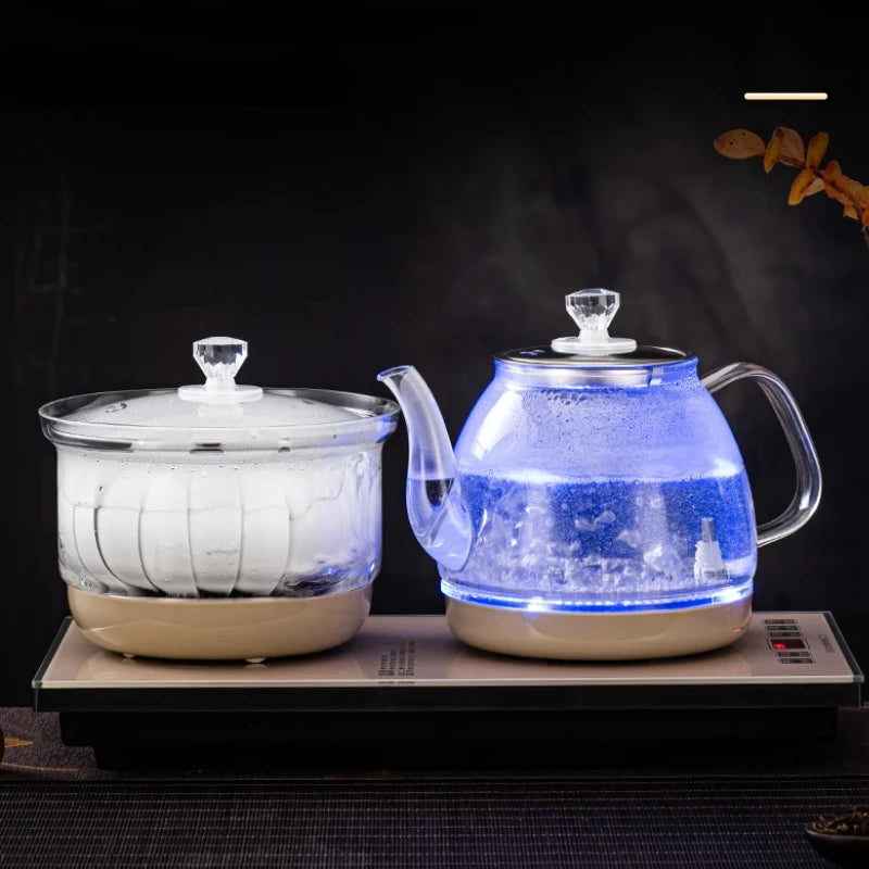 Automatic WaterFeeding Electric Kettle, BuiltIn Tea Maker for Tea Table Use, Temperature Control Pot, OneTouch Operation
