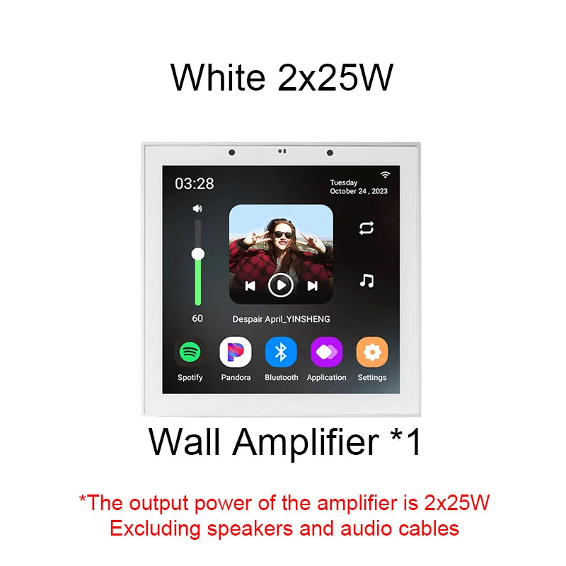 Home Smart Audio Android 11 WIFI System TUYA Control panel Bluetooths wall Amplifier ceiling speakers ALEXA Voice music player