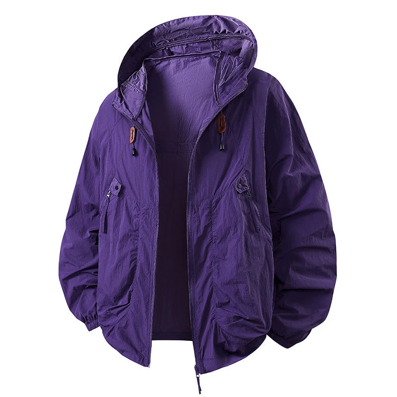 Spring Summer Mens Lightweight Hiking Jacket Outdoor Men Suncreen Breathable Hooded Coats Men Quick Dry Sports Fishing Jackets