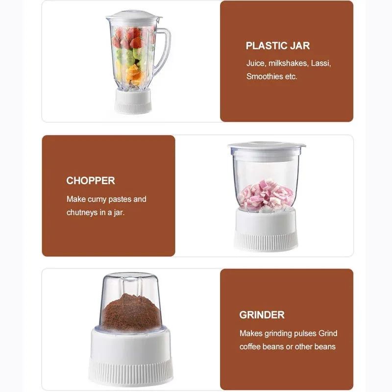 Electric Juicer Blender Mixer Grinder Blender Machine Food Processor With Chopper For Home