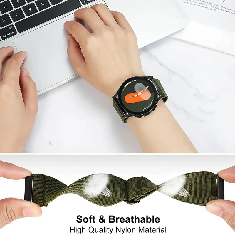 Nylon Loop Strap for Garmin Forerunner 970 570 965 55 165 265 Active 6 5 Bracelet Band Garmin Approach S50 Venu 4 45mm Wristband