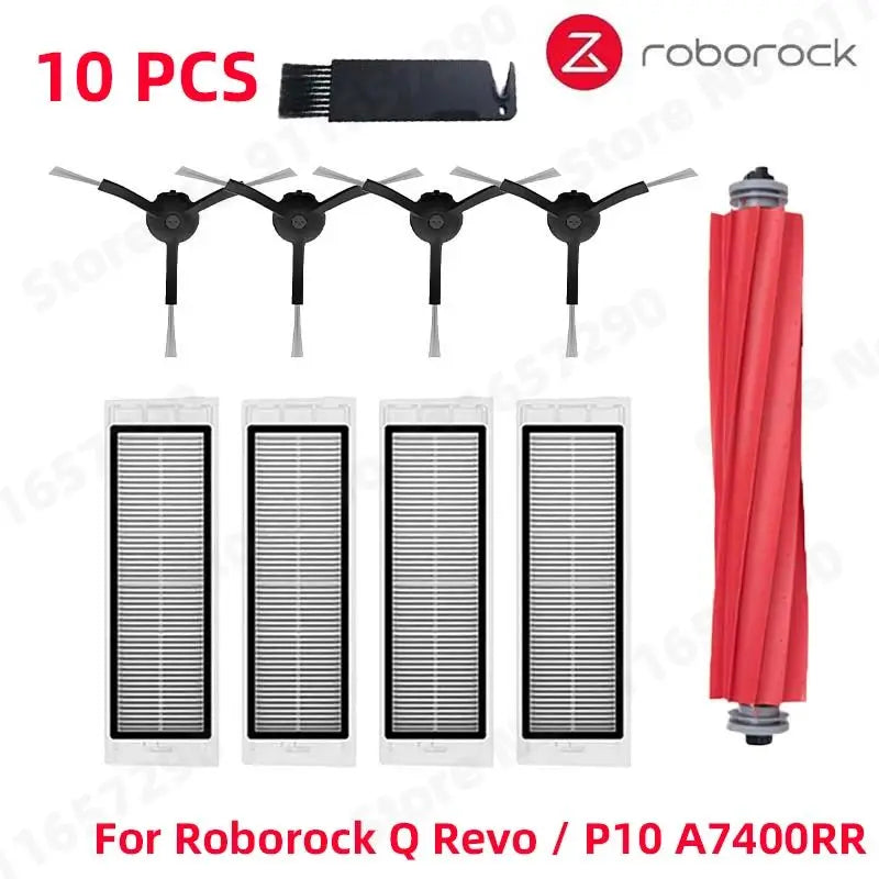 Roborock Q Revo / P10 A7400RR Spare Parts Main Side Brush Hepa Filter Mop Cloths Dust Bag Robot Vacuums Cleaner Accessories