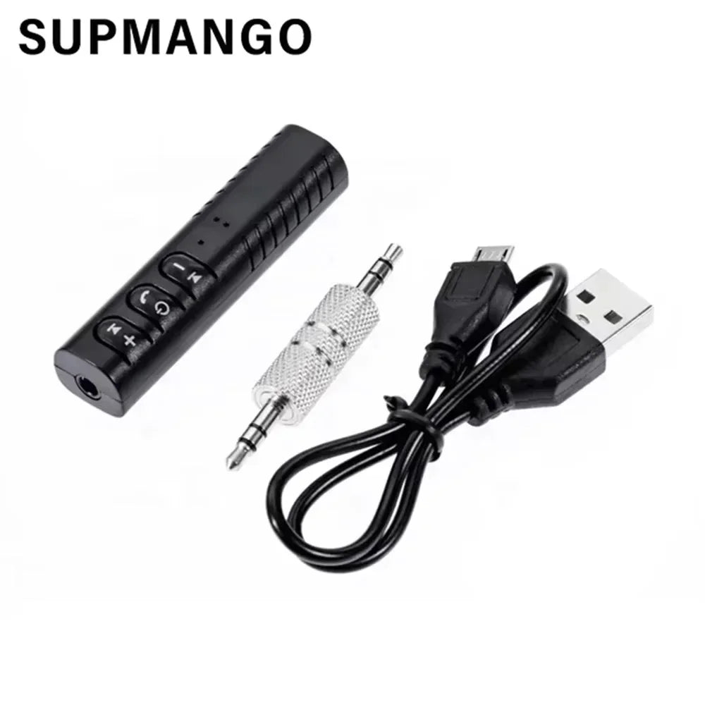 Car Bluetooth 5.0 Receiver 3.5mm 3.5 AUX Jack Stereo Music Audio Car Kit Transmitter Speaker Amplifier Wireless Adapter with Mic