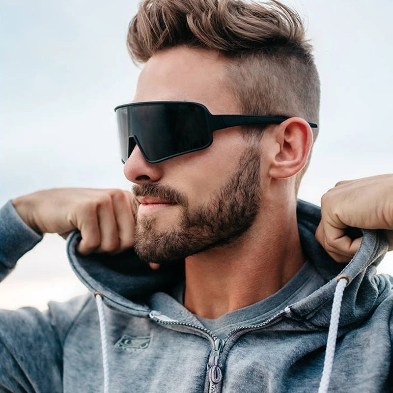 Fashion Big Sport Sunglasses Men Women Brand Designer Oversized Sun Glasses Unisex Luxury Driving Hiking Cycling Goggle Shades
