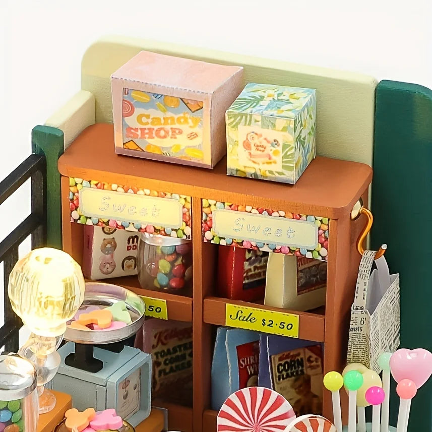 Wooden DIY House Craft Kit - Miniature 3D Puzzle Building Model, Home Decoration Ornament Collectible & Creative Gift