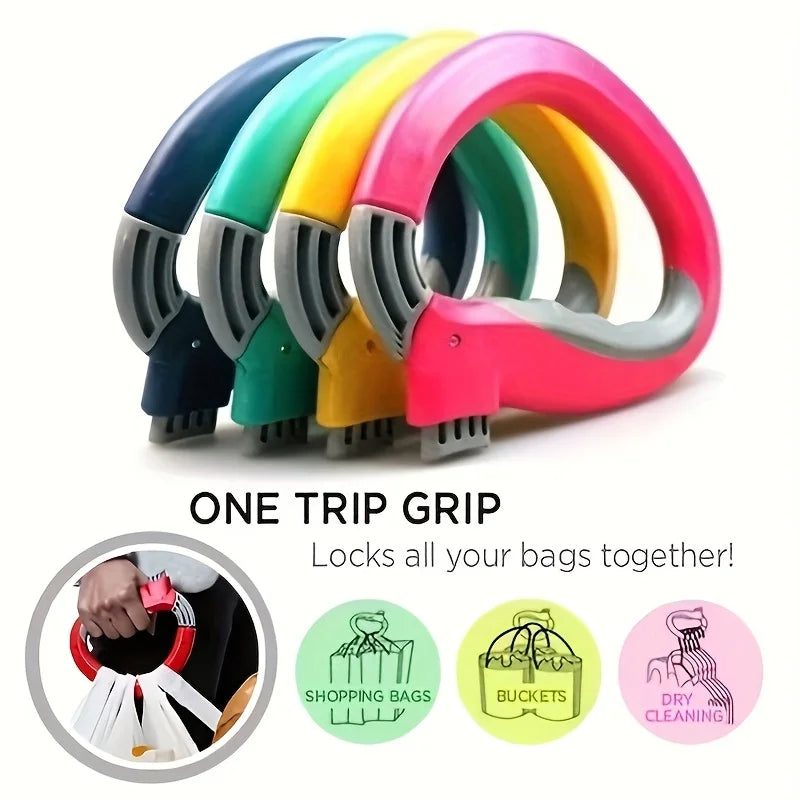 The ergonomic shopping bag handle makes it easy to shop and carry household items with a comfortable grip