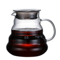 350/600/800ml Hand Brew Coffee Carafe Clouds Shape Clear Glass Kettle Sharing Pot with Lids Espresso Coffee Maker Accessories