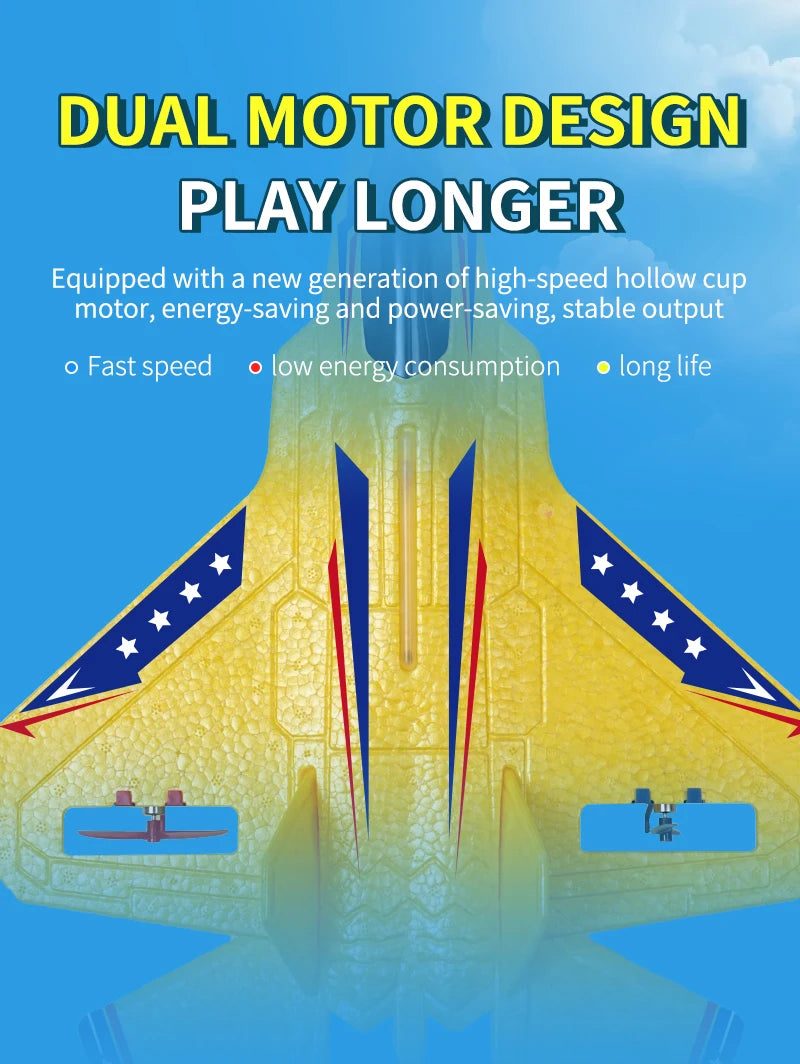 2.4G RC Plane KF803 With LED Lights RC Flying Model Glider Remote Control Vertical Plane EPP Foam Airplane Children Gifts Toy