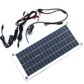 Solar Car Charger 15W with Dual USB DC Output Semi Flexible Solar Panel Charger for 12V Car Boat Battery Charging