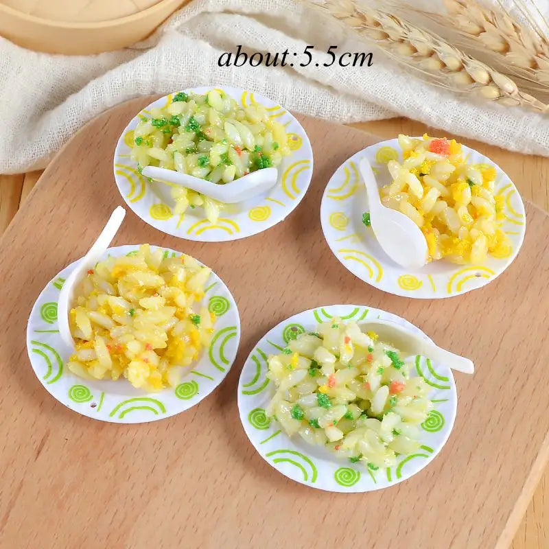 2PCS 1:6 Scale Dollhouse Miniature food Japanese Seafood Noodles Pretend Kitchen food for Blyth,1/6 Doll Accessories - Free Item.
