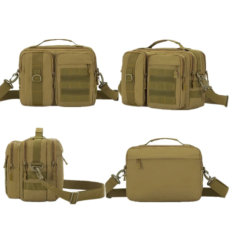 Outdoor Trekking Tactical Handbags Shoulder Bag Camping for Men Hiking Travel Climb Fishing Sling Crossbody Molle Messenger Bag