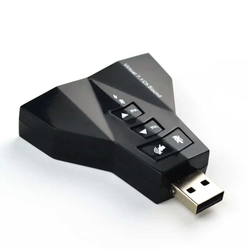 7.1 USB Sound Card External USB Audio Double Adaprter USB To Jack 3.5mm Earphone Micphone for Computer Notebook Win