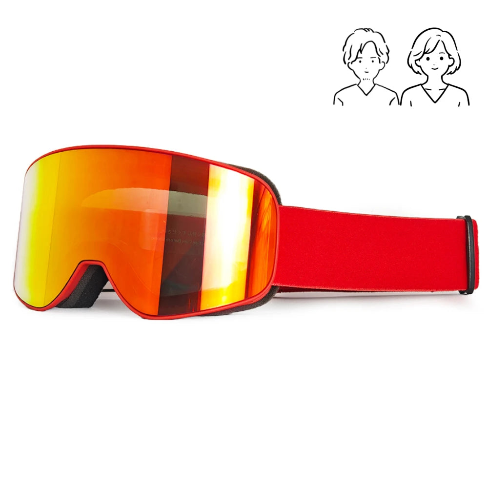 Fashion Adult Ski Goggles HD Lenses Skiing Glasses All Day Wear Snow Mountain Sports Snowmobile Snowboard Accessories