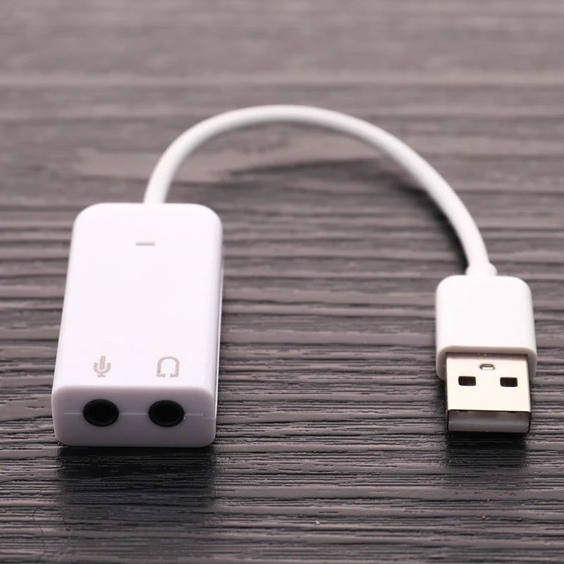 USB Sound Card Virtual 7.1 3D External USB Audio Adapter USB To Jack 3.5mm Earphone Micphone Sound Card For Laptop Notebook PC