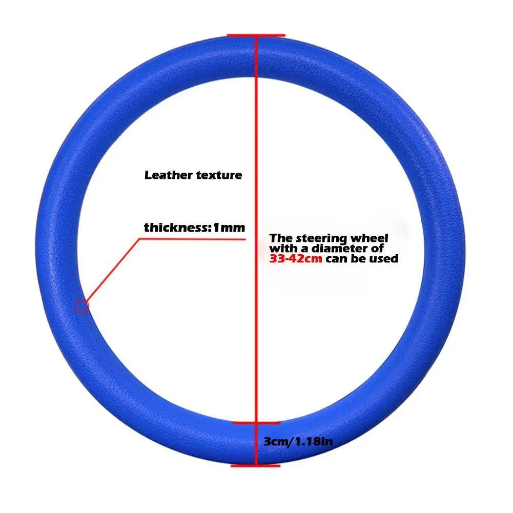 Car Silicone Steering Wheel Cover Men's And Women's Summer Fashion Sweat Wicking Non-slip All-season Model Thin And Soft