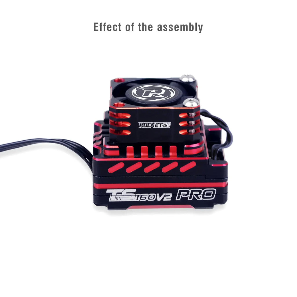 ROCKET-RC 25/30/35/40/50mm Metal Cooling Fan V2 32000/28000/21000/16000/10000RPM for 1/8 1/10 1/12 RC Car 540/550/3650 Motor ESC