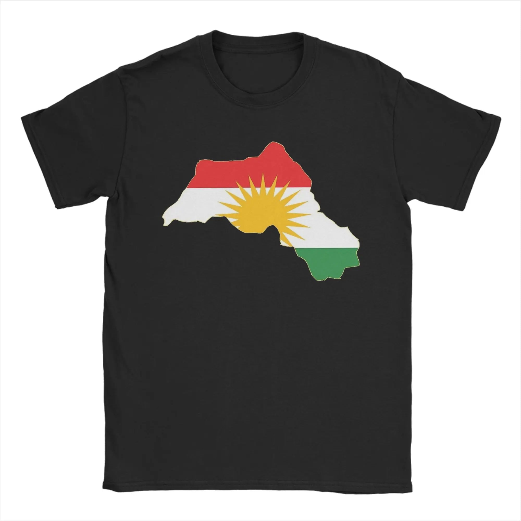 Kurdistan Flag Map  Cotton T-Shirt For Man Summer  Y2K Retro T Shirts Breathable Harajuku Tee Shirt Oversized Hot Sale Tops - Free Item.