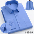 Fashion Casual Solid Strip Casual Shirts For Men Dress Shirts Long Sleeve Shirts Classic Bamboo Fabric Male Social Office Shirts