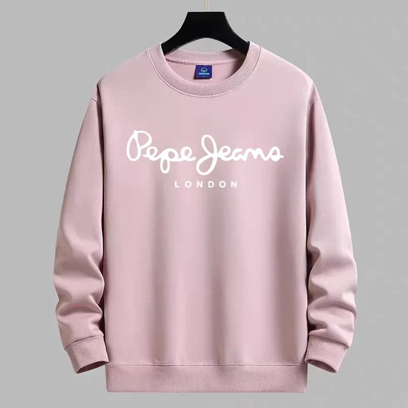 -Pepe Jeans London Vintage Round Neck Hoodie, Suitable for Both Adults and Children! Fashionable Boutique Top! Minimalist Style