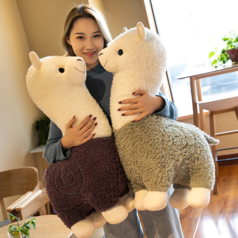 Giant Cute Alpaca Plush Toys Fashion Animal Soft Stuffed Dolls Office Chair Sofa Kawaii Pillows Birthday Gift for Boys Girls