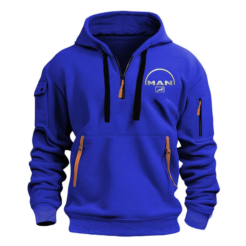 Half zipper Men's Hoodie Sweatshirts Printing New Spring Pullover Sports Top Male Hip-hop street oversized hoodies