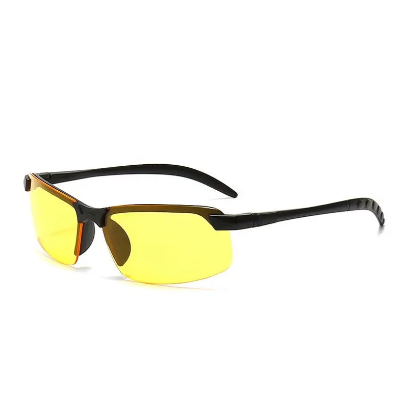 Night Vision Glasses Men Anti-Glare Driving Half Frame Sunglasses for Driver Outdoor Sport Goggles Women Day and Night Eyewear