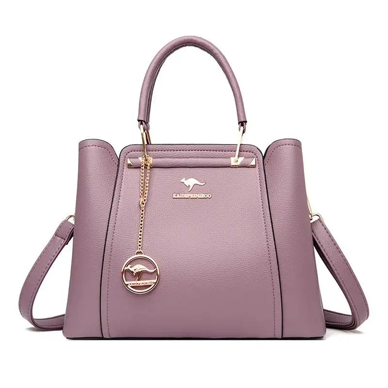 Faionable Versatile Women's Handbag oulder Bag 202 Sli All-Match Ladies Bag Soft Handle PU Leather Square ape