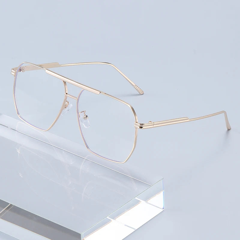 Business Style Metal-framed Glasses For Men And Women, Suitable For Driving Car Glasses2501