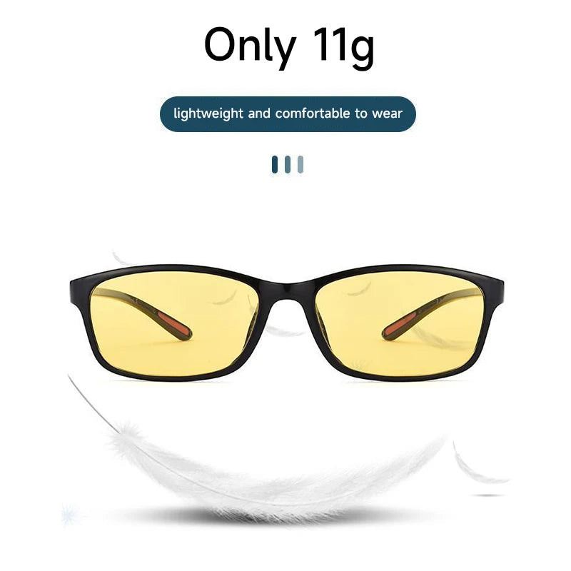 Night Vision Glasses for Driving & Cycling, Anti Glare Oval Glasses with UV400, for Night Fishing Motorcycle Riding Outdoor