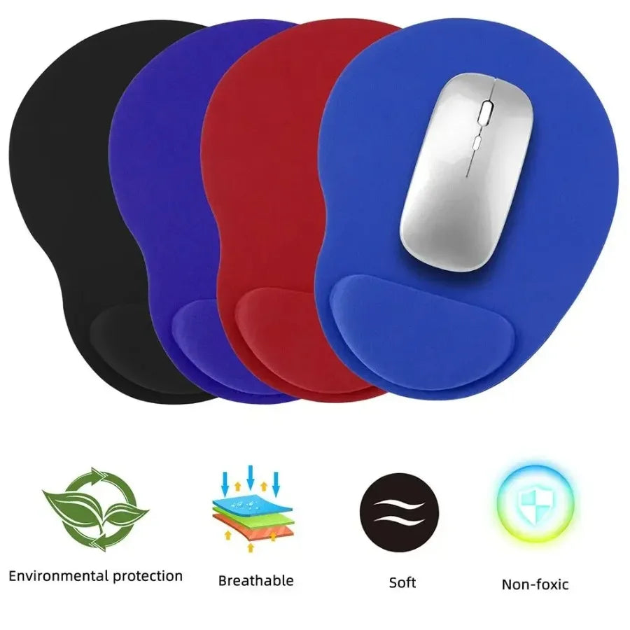 Ergonomic mouse pad with wrist rest, comfortable wrist support, non-slip mouse pad, wrist cushion, soft and comfortable