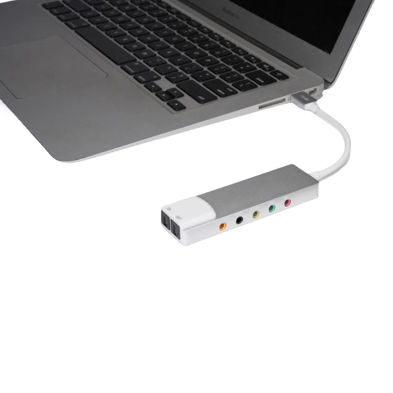 USB laptop desktop computer external sound card USB aluminum alloy fiber optic sound card with cable