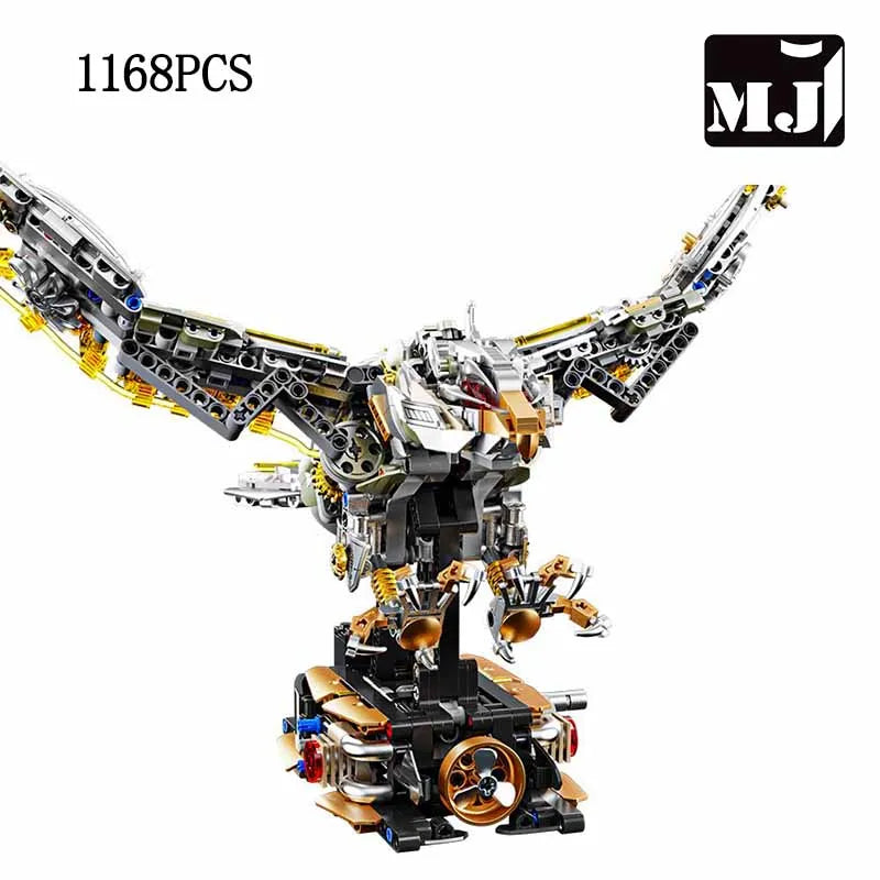 MJ BLOCK Mechanical Eagle Animal Building Blocks Sets Bricks Model Assembly Decorations For Adults Teens Gifts,1168 Pieces