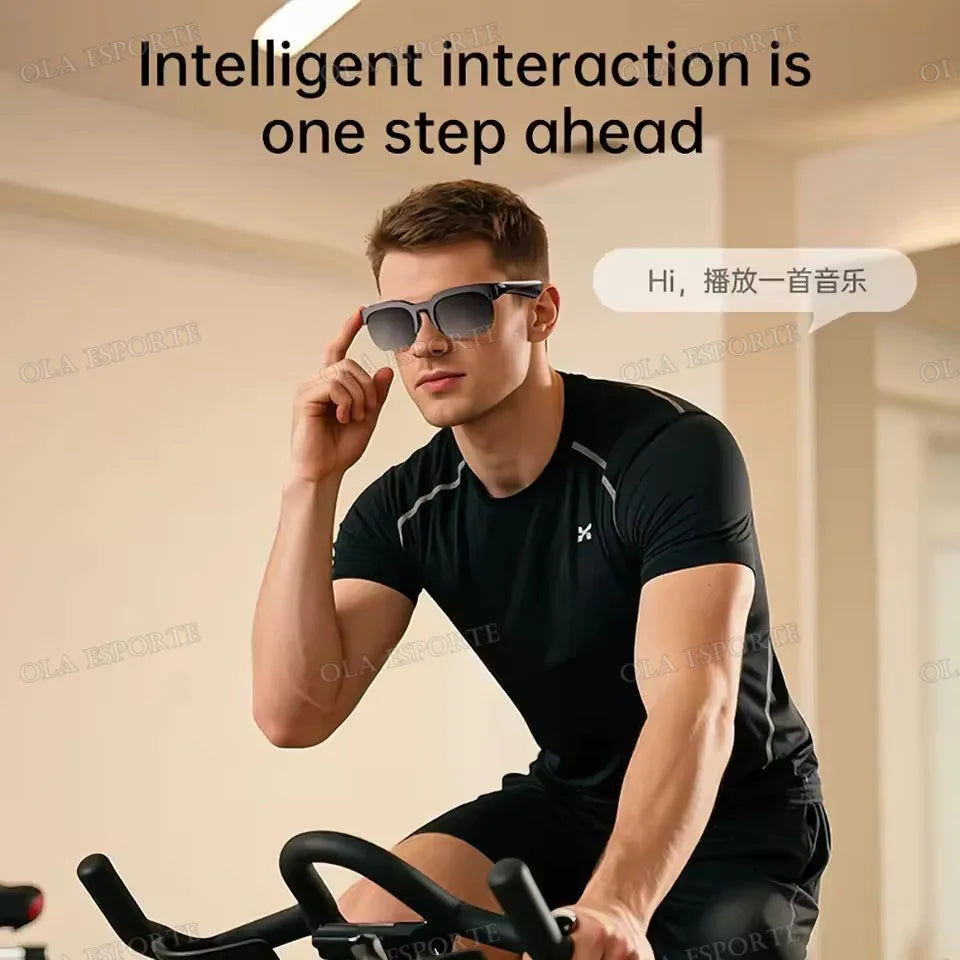 New Smart Bluetooth V5.3 Sunglasses Glasses Call Outdoor Sports Headphones HIFI Black Technology Anti-touch UV For Men And Women