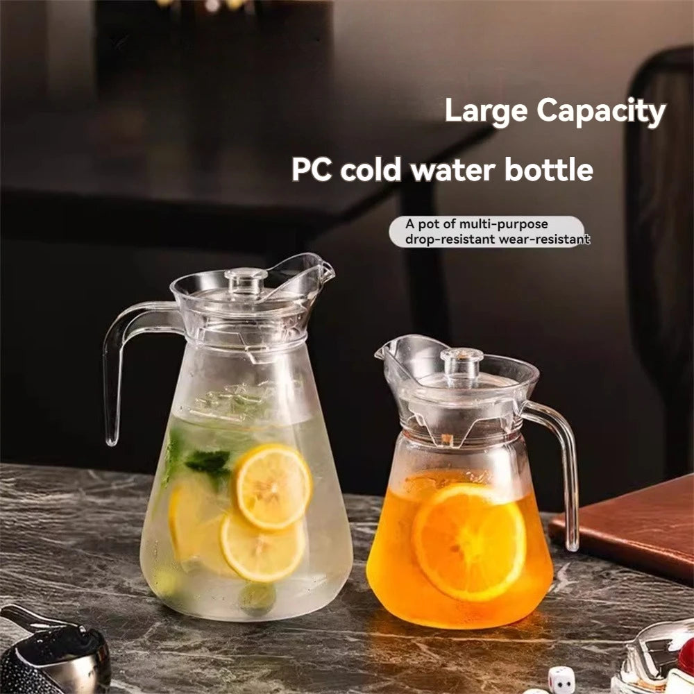 1pc Pitcher with Lid, High Borosilicate Glass,Hot/Cold Water Jug and Juice and Iced Tea Beverage Carafe