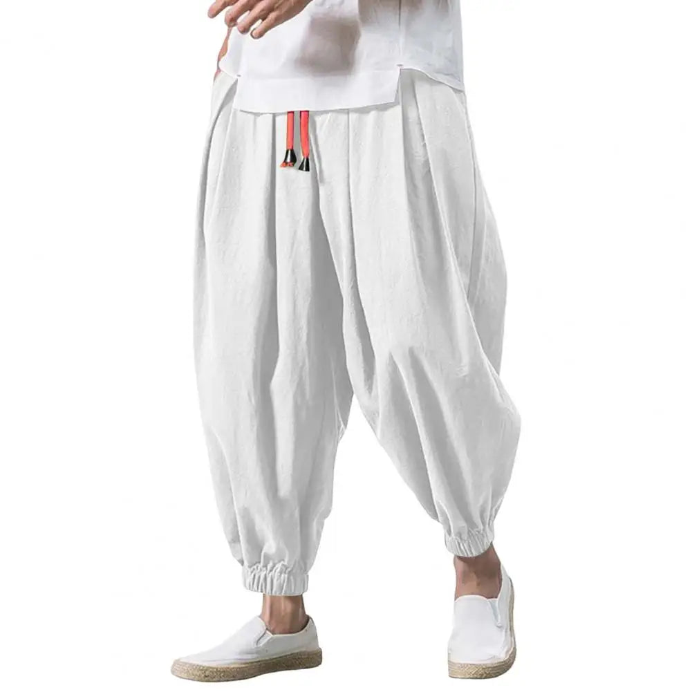 Harem Pants Men Chinese Style Casual Loose Sweatpants Japanese Kimono Sweatpants Jogger Pants Streetwear Trousers Male Pant